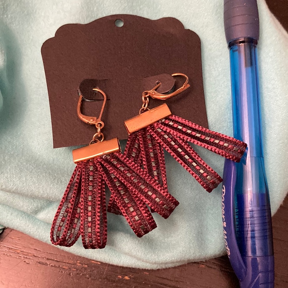 Ribbon statement earrings